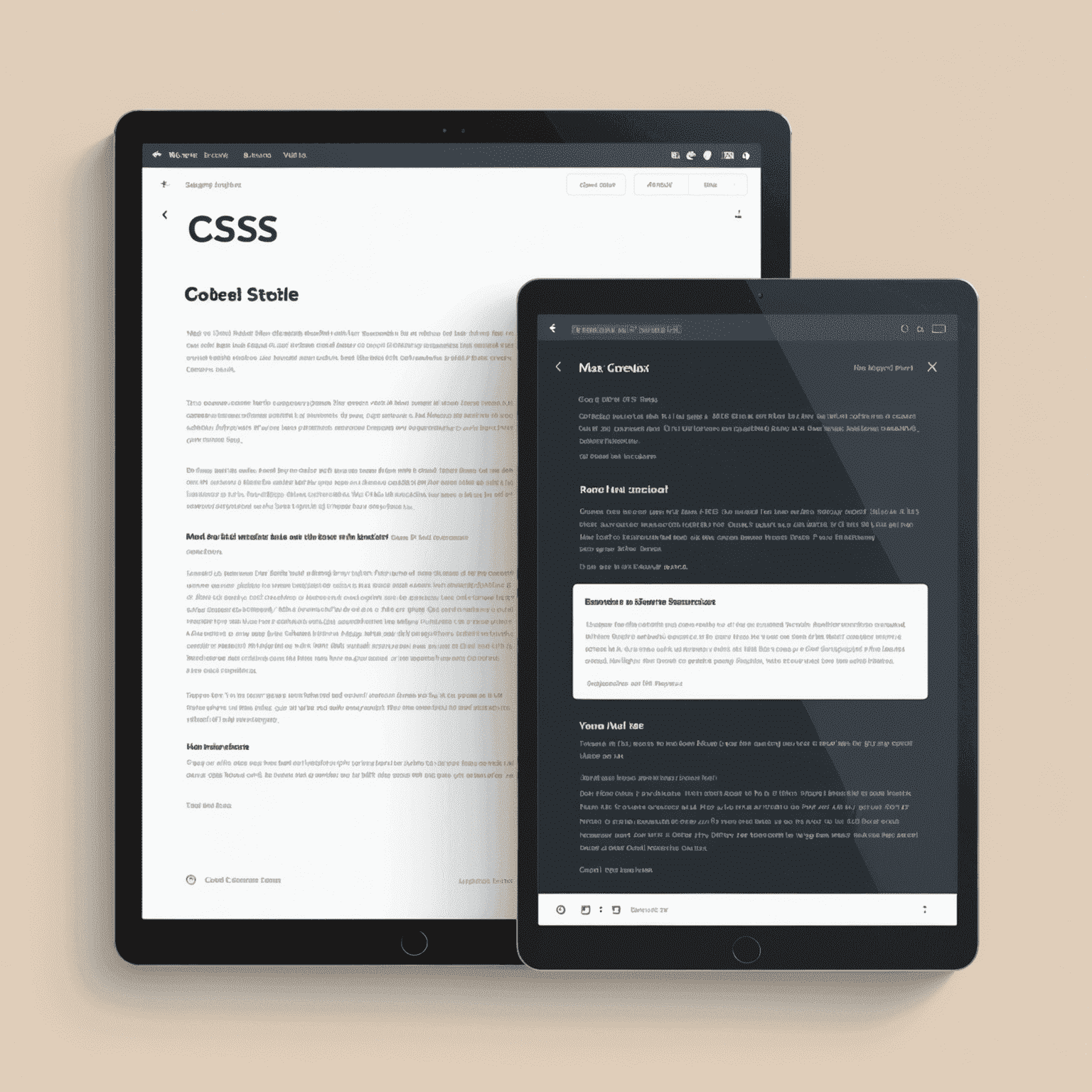 Иллюстрация, показывающая CSS-код и его влияние на веб-страницу: слева код, справа - стилизованная веб-страница